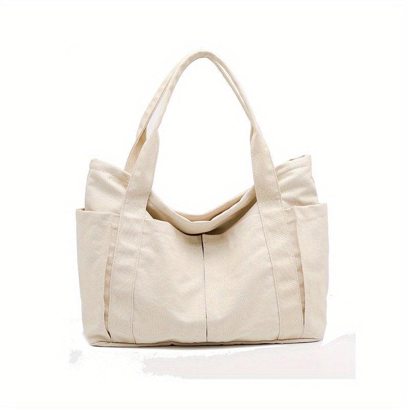 Canvas Tote Bag Large Shoulder Handbag for Work Travel Shopping