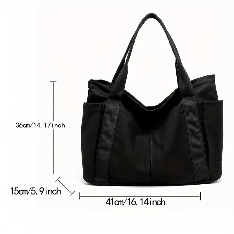 Canvas Tote Bag Large Shoulder Handbag for Work Travel Shopping