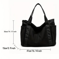 Canvas Tote Bag Large Shoulder Handbag for Work Travel Shopping