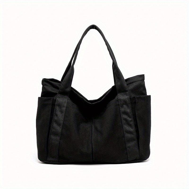 Canvas Tote Bag Large Shoulder Handbag for Work Travel Shopping