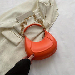 Embossed Hobo Bag Chain Crossbody Women's Top Handle Satchel