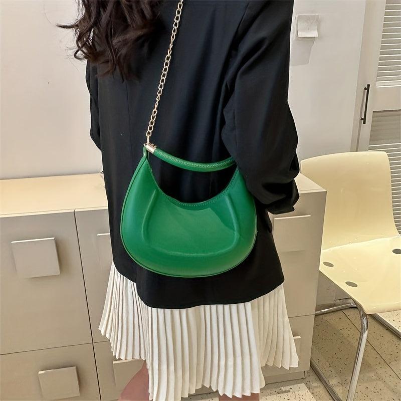 Embossed Hobo Bag Chain Crossbody Women's Top Handle Satchel
