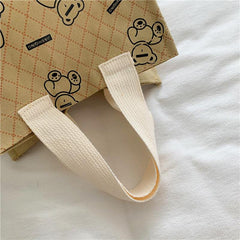 Cute Bear Handbag Canvas Tote Bag Messenger Bag