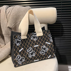 Cute Bear Handbag Canvas Tote Bag Messenger Bag