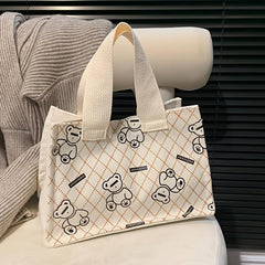 Cute Bear Handbag Canvas Tote Bag Messenger Bag