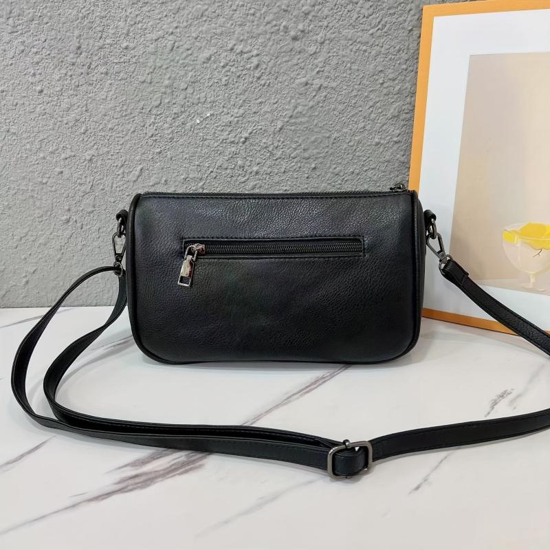 Gothic Skull & Rivets Shoulder Bag Halloween Crossbody Purse