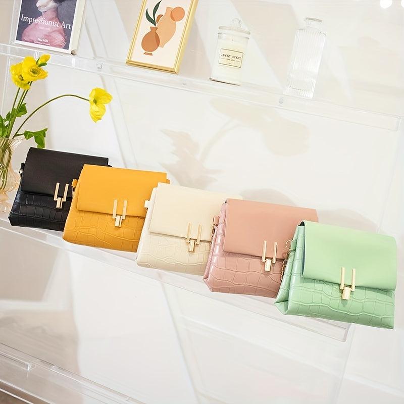 Stone Embossed Crossbody Bag - Candy Flap Purses