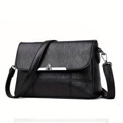 Vintage Vegan Crossbody Bag Retro PU Shoulder Bag Women's Casual Handbag