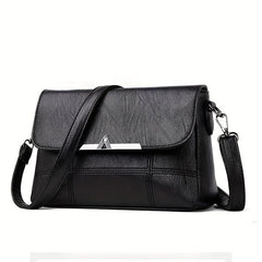 Vintage Vegan Crossbody Bag Retro PU Shoulder Bag Women's Casual Handbag