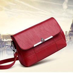 Vintage Vegan Crossbody Bag Retro PU Shoulder Bag Women's Casual Handbag