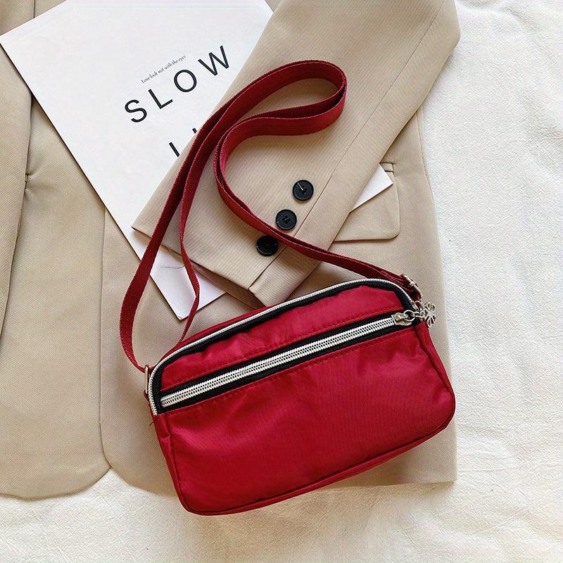 Minimalist Square Crossbody Bag PU Leather Shoulder Bag All Match Handbag
