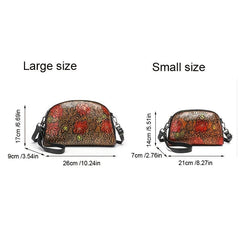 Retro Flower Embossed Crossbody Bag for Women