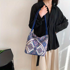 Tribal Style Casual Square Bag Large Capacity Shoulder Bag