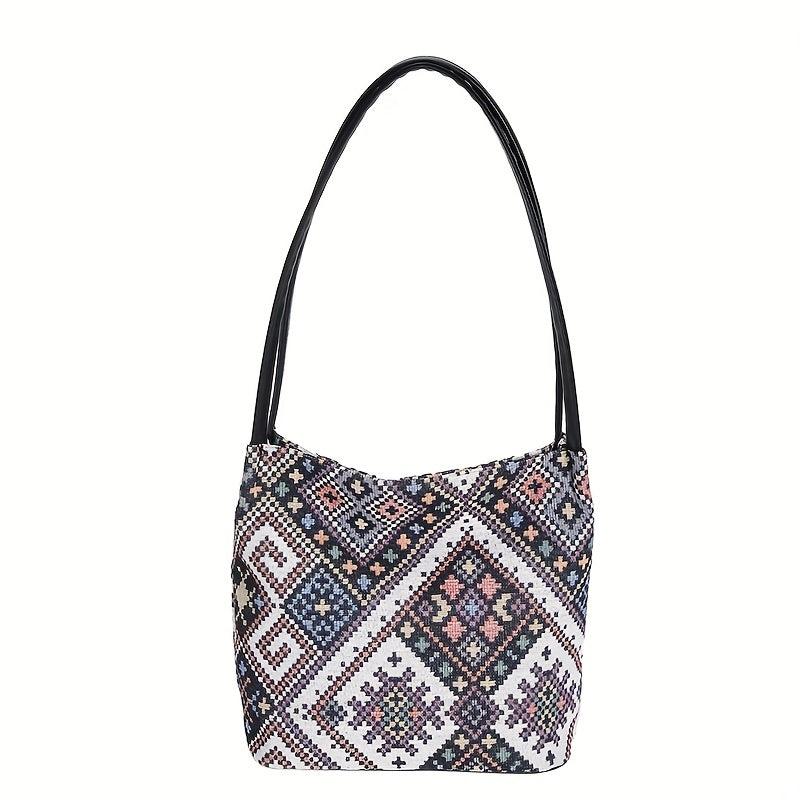 Tribal Style Casual Square Bag Large Capacity Shoulder Bag