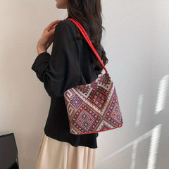 Tribal Style Casual Square Bag Large Capacity Shoulder Bag