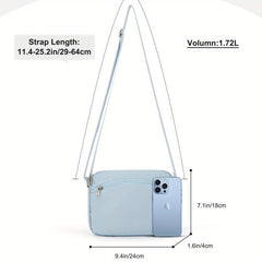 Minimalist Square Crossbody Bag Solid Shoulder Bag All Match