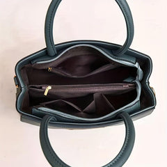 Solid Satchel Bag All Match Handbag With Clutch Pouch