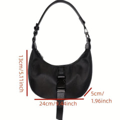 Crescent Bag Niche Baguette Bag With Release Buckle All Match Shoulder Bag