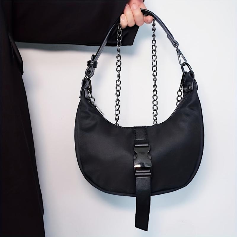 Crescent Bag Niche Baguette Bag With Release Buckle All Match Shoulder Bag