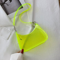 Neon Clear Shoulder Bag Mini PVC Underarm Purse