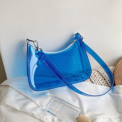 Neon Clear Shoulder Bag Mini PVC Underarm Purse