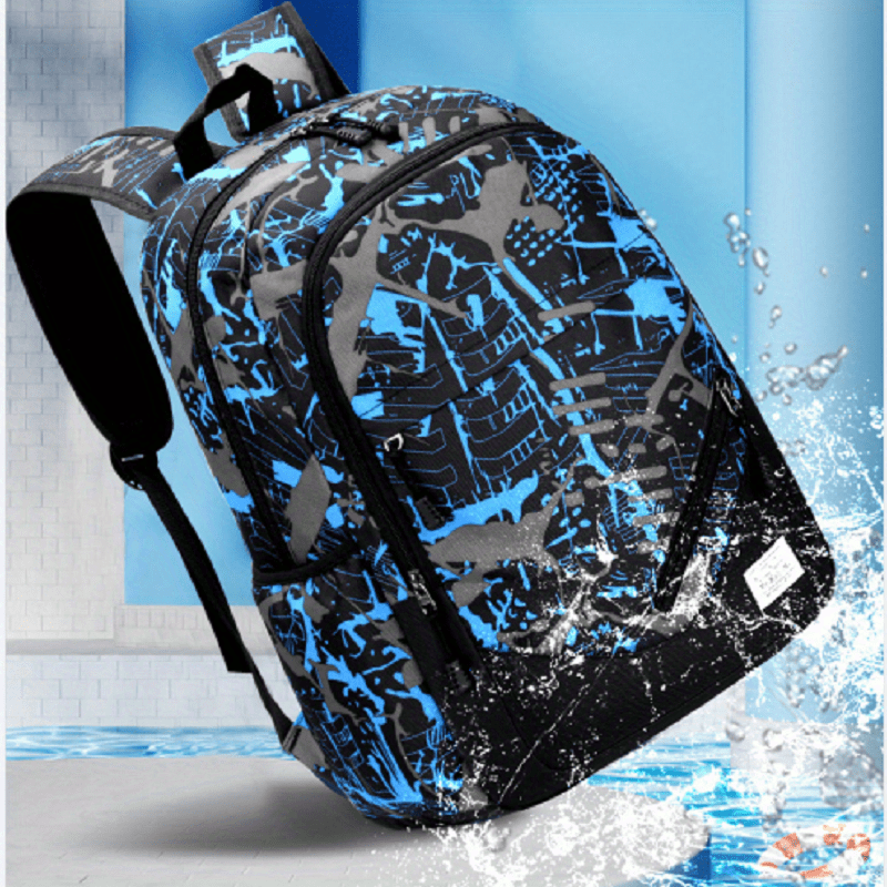 Pattern School Backpack Casual Preppy Backpack Versatile Storage