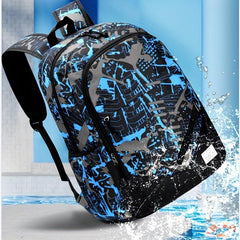 Pattern School Backpack Casual Preppy Backpack Versatile Storage