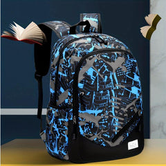 Pattern School Backpack Casual Preppy Backpack Versatile Storage