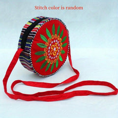Floral Embroidery Round Bag Ethnic Style Crossbody Bag
