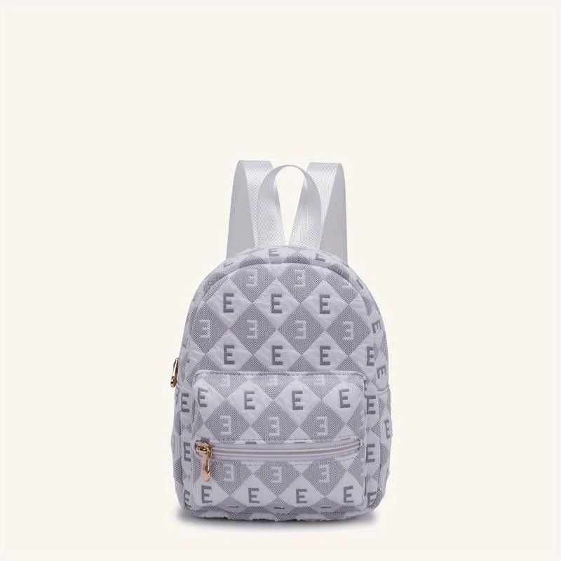 Plaid Pattern Backpack Preppy School Bookbag for Girls Women