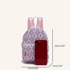 Plaid Pattern Backpack Preppy School Bookbag for Girls Women