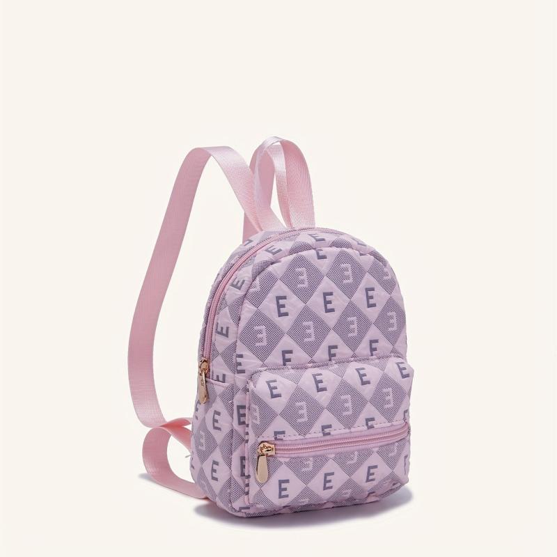 Plaid Pattern Backpack Preppy School Bookbag for Girls Women