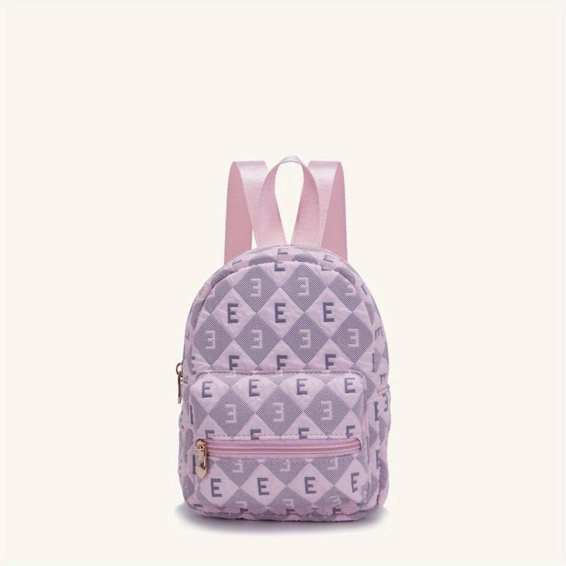 Plaid Pattern Backpack Preppy School Bookbag for Girls Women