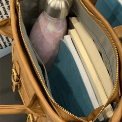 Vintage Preppy Style Crossbody Bag Faux Leather Tote Bag for Work & School