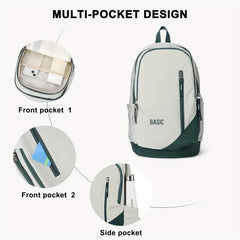 Colorblock Zipper School Daypack