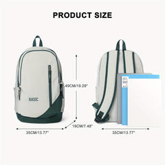 Colorblock Zipper School Daypack