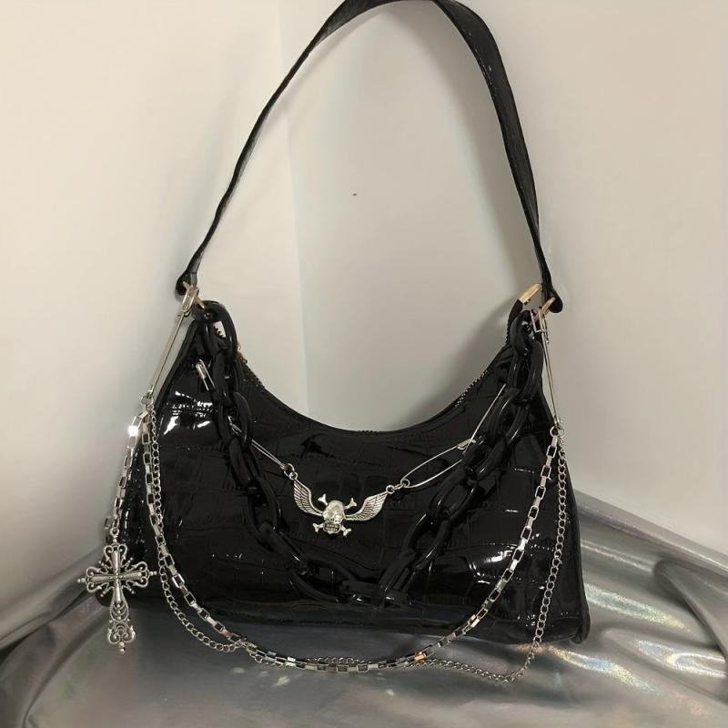 Gothic Skull Shoulder Bag for Halloween