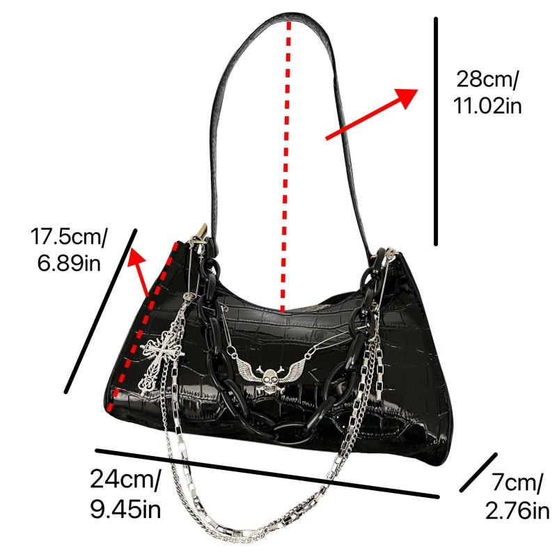 Gothic Skull Shoulder Bag for Halloween