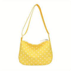 Polka Dot Nylon Shoulder Bag Large Capacity Zipper School Bag