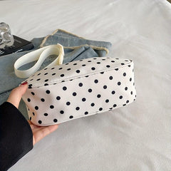 Polka Dot Nylon Shoulder Bag Large Capacity Zipper School Bag