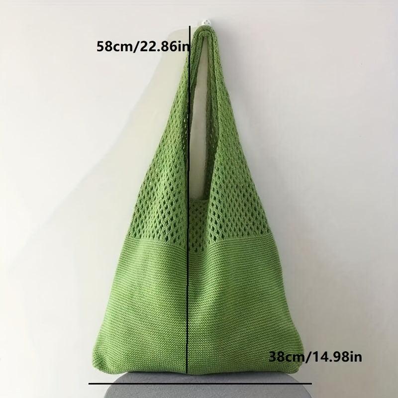 Knitted Shoulder Bag Solid Storage Bag Women's Large Capacity Bag