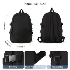 Minimalist Solid Backpack Zipper for Students & Travelers