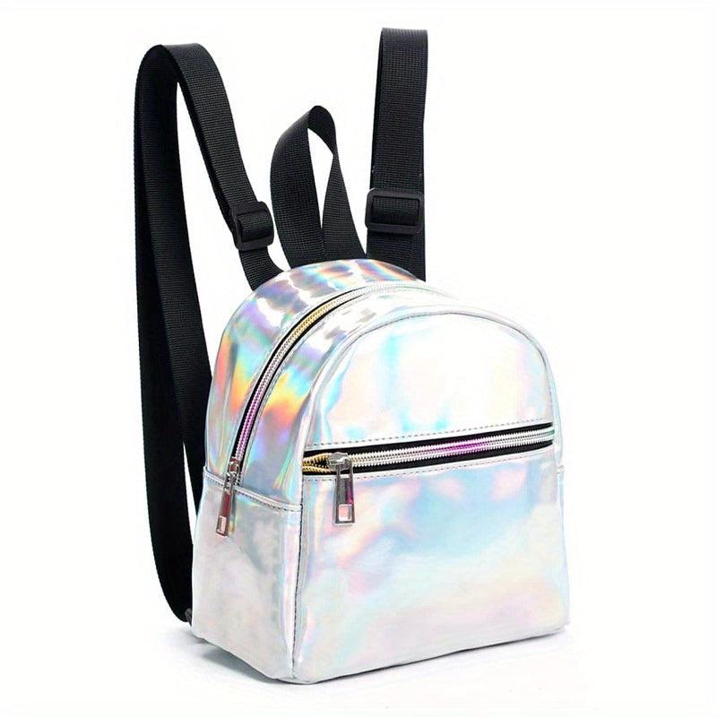 Stylish Laser Backpack Zipper Travel Rucksack Daypack