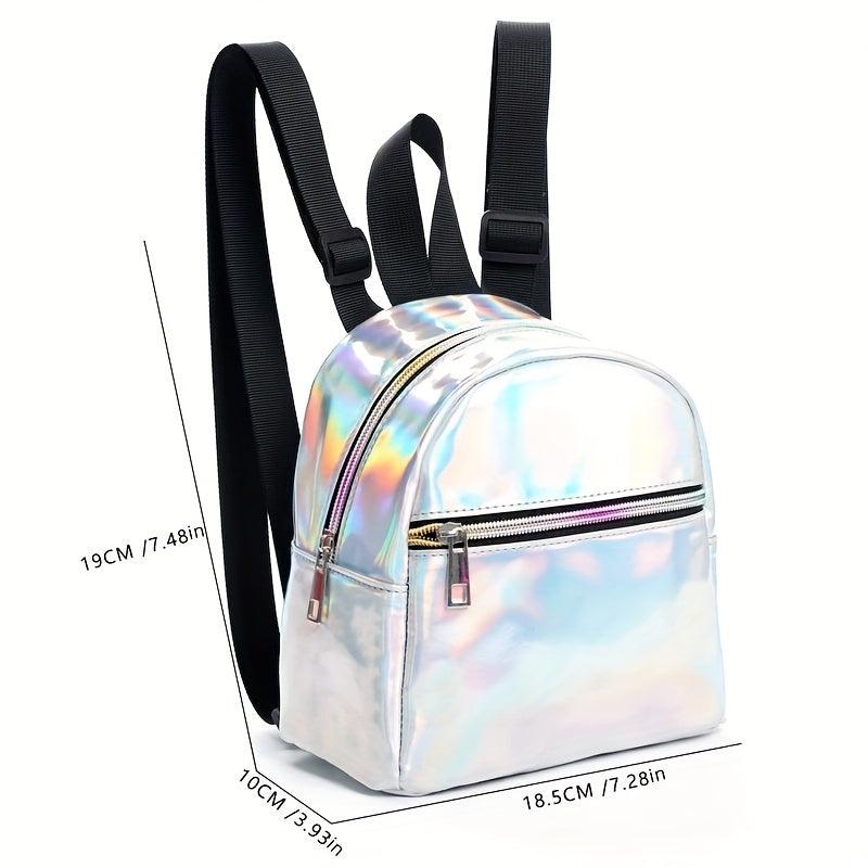 Stylish Laser Backpack Zipper Travel Rucksack Daypack
