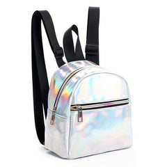 Stylish Laser Backpack Zipper Travel Rucksack Daypack