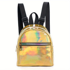 Stylish Laser Backpack Zipper Travel Rucksack Daypack