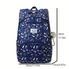 Cartoon Printed School Backpack Laptop Bookbag Travel Daypack