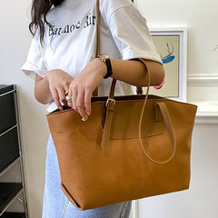 Vintage Mini Tote Bag Retro PU Shoulder Hobo Bag Women's Casual Handbag