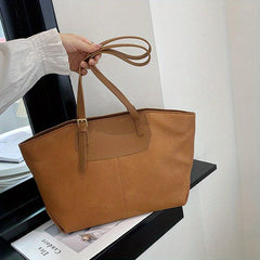 Vintage Mini Tote Bag Retro PU Shoulder Hobo Bag Women's Casual Handbag
