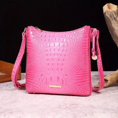 Crocodile Pattern Gradient Crossbody Bag PU Leather Textured Bag Purse